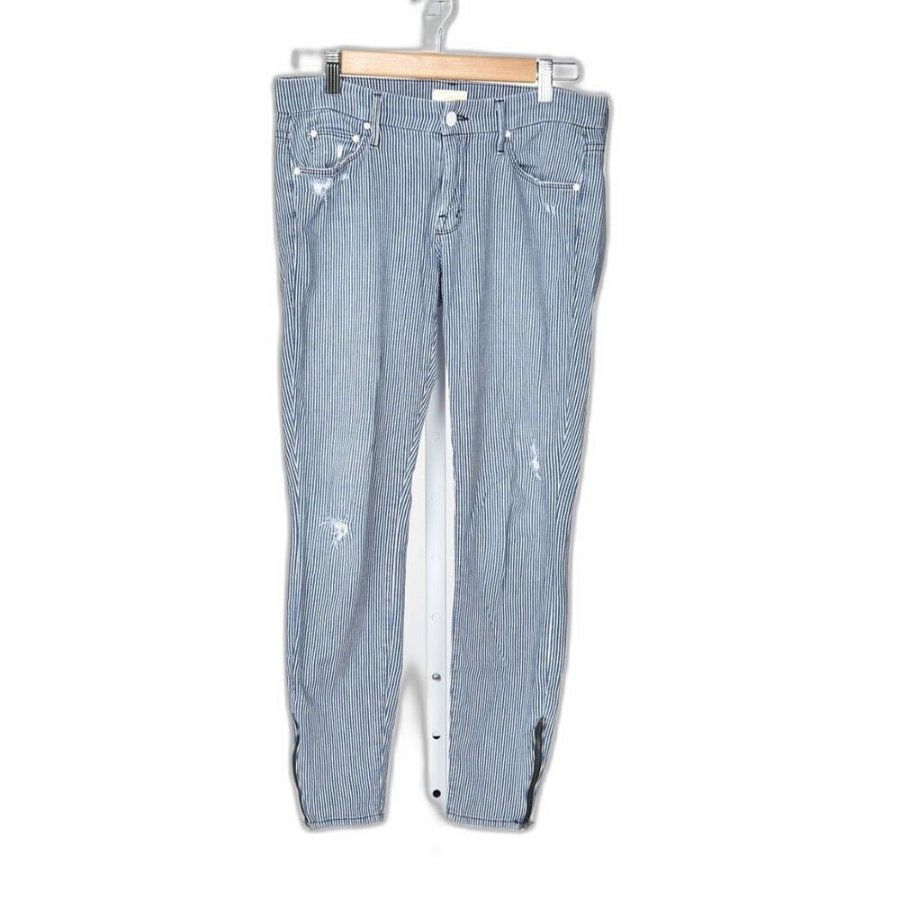 Mother The Looker Ankle Zip On the Road Destroyed Size 28